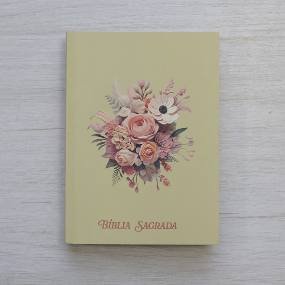 Bíblia Sagrada Pequena | ARC | Capa Brochura Buquê de Flores