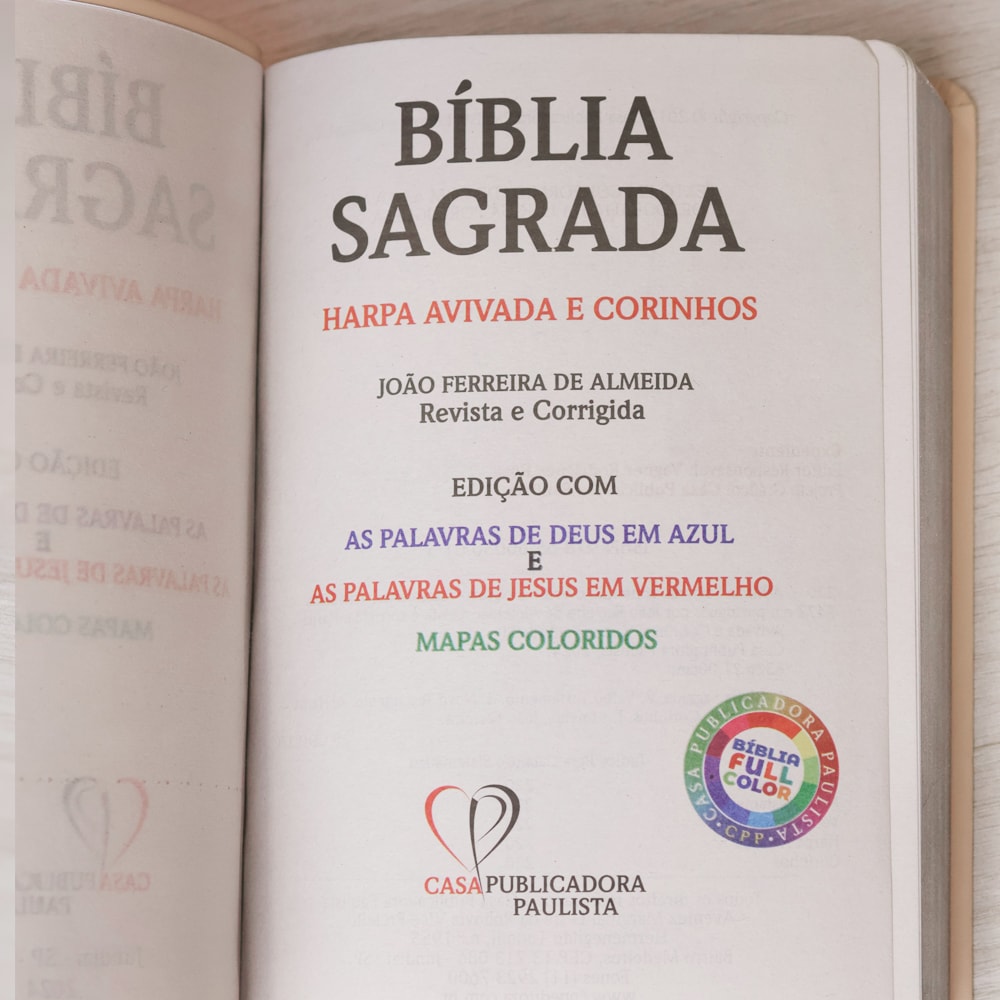 Bíblia Sagrada | Letra Gigante | ARC | Harpa Avivada e Corinhos | Capa PU Luxo Rosê e Pink