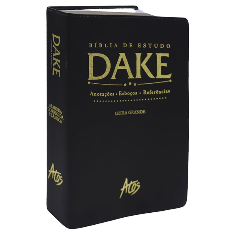 Bíblia de Estudo Dake | Letra Grande | Capa Luxo Preta