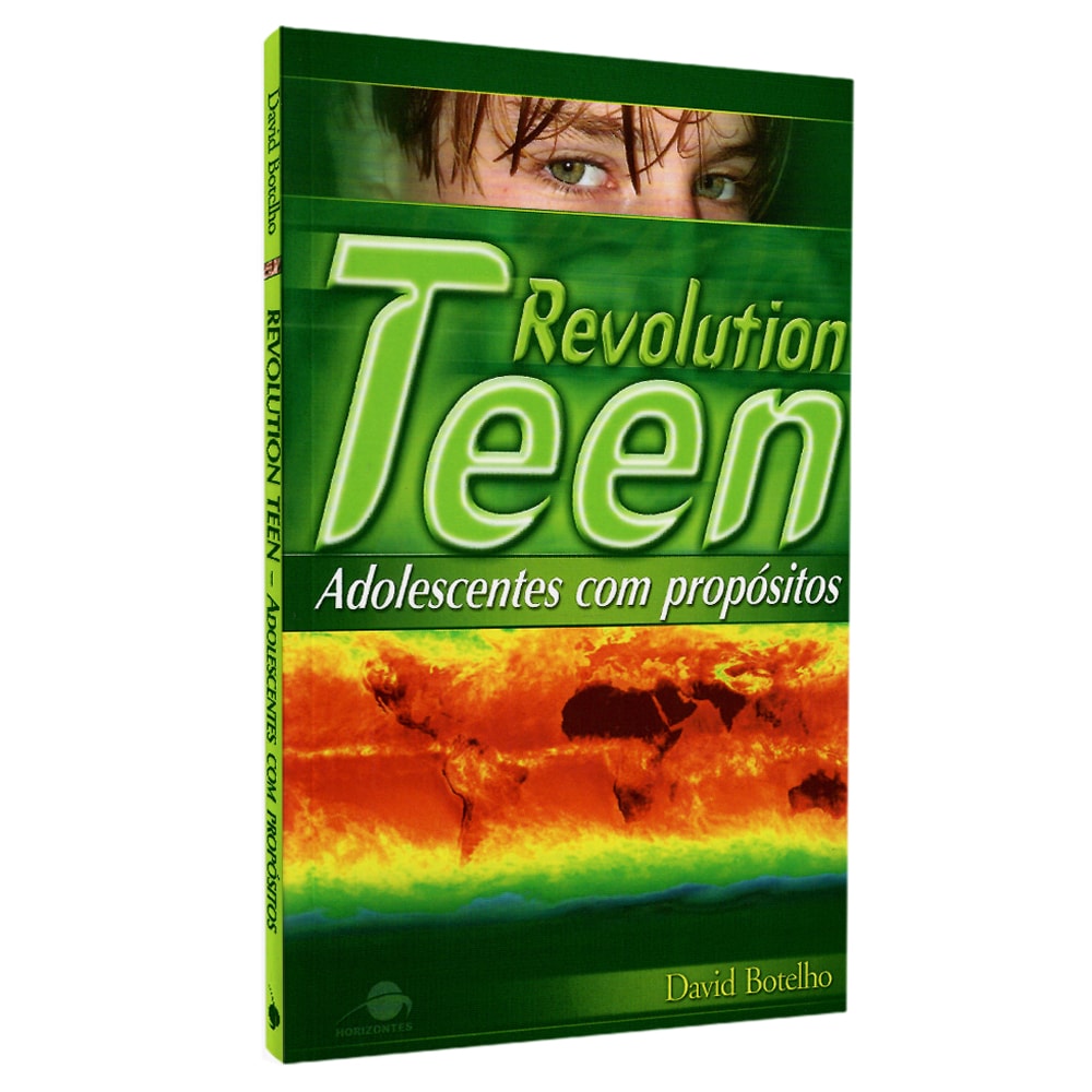 Livro Revolution Teen de David Botelho, capa verde com rosto de adolescente e mapa. — Plenitude