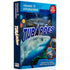Livro Pequenos Exploradores, Tubarões, capa azul com tubarão e miniaturas de tubarões. — Plenitude