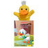 Livro infantil Fábulas Divertidas, Edgar, O Patinho Travesso, com fantoche de pato amarelo. — Plenitude