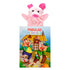 Livro infantil Fábulas Divertidas, Os Três Porquinhos, com fantoche de porco rosa. — Plenitude