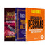 Kit Sabedoria e Crescimento, 3 livros de Tiago Brunet, capas coloridas em vermelho, azul e laranja. — Plenitude