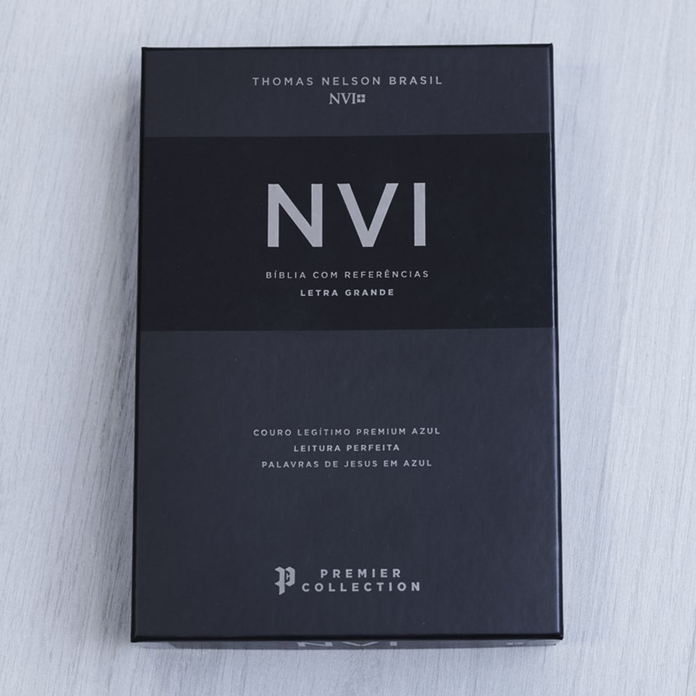 Bíblia Sagrada | NVI | Premier Collection | Capa Couro Luxo Vinho