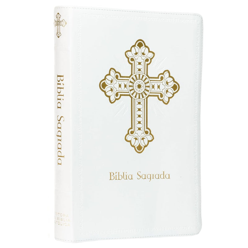Bíblia Sagrada Católica | NTLH | Letra Grande | Couro Soft Branca