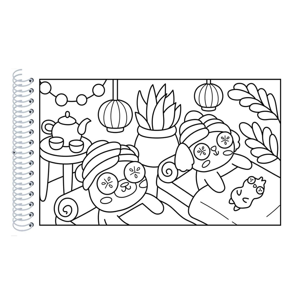 Comfy e Cozy | Livro de Colorir | Capa Dura Lilás