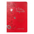 Bíblia Sagrada Letra Jumbo, capa PU luxo floral vermelha, com detalhes em prata e dourado. — Plenitude.