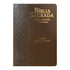 Bíblia Sagrada ARC Letra Hipergigante, Harpa Avivada e Corinhos, capa PU luxo arabesco marrom. — Plenitude