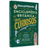 Livro Enciclopédia Britânica Para Curiosos, Volume 2, capa dura verde com ilustrações de múmias e robôs. — Plenitude