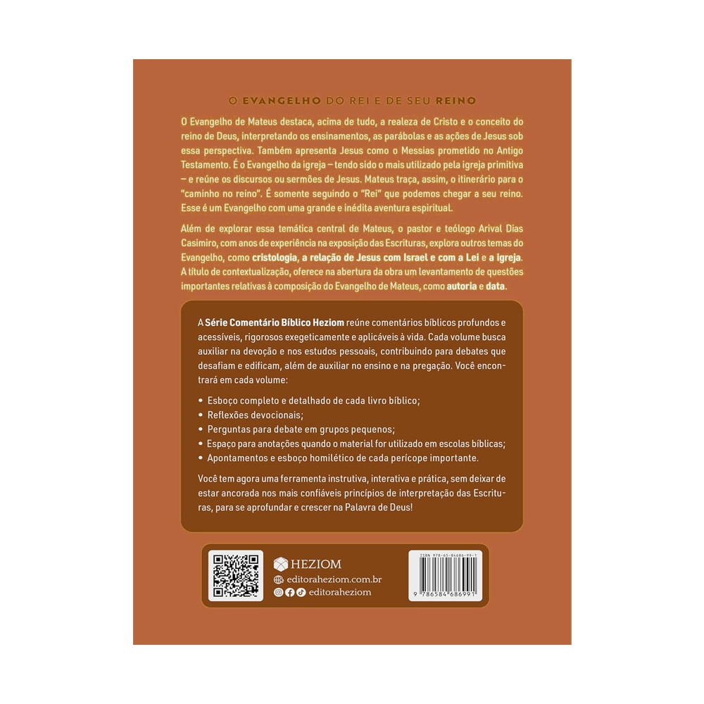 Mateus | Série Comentário Bíblico Heziom | Arival Dias Casimiro