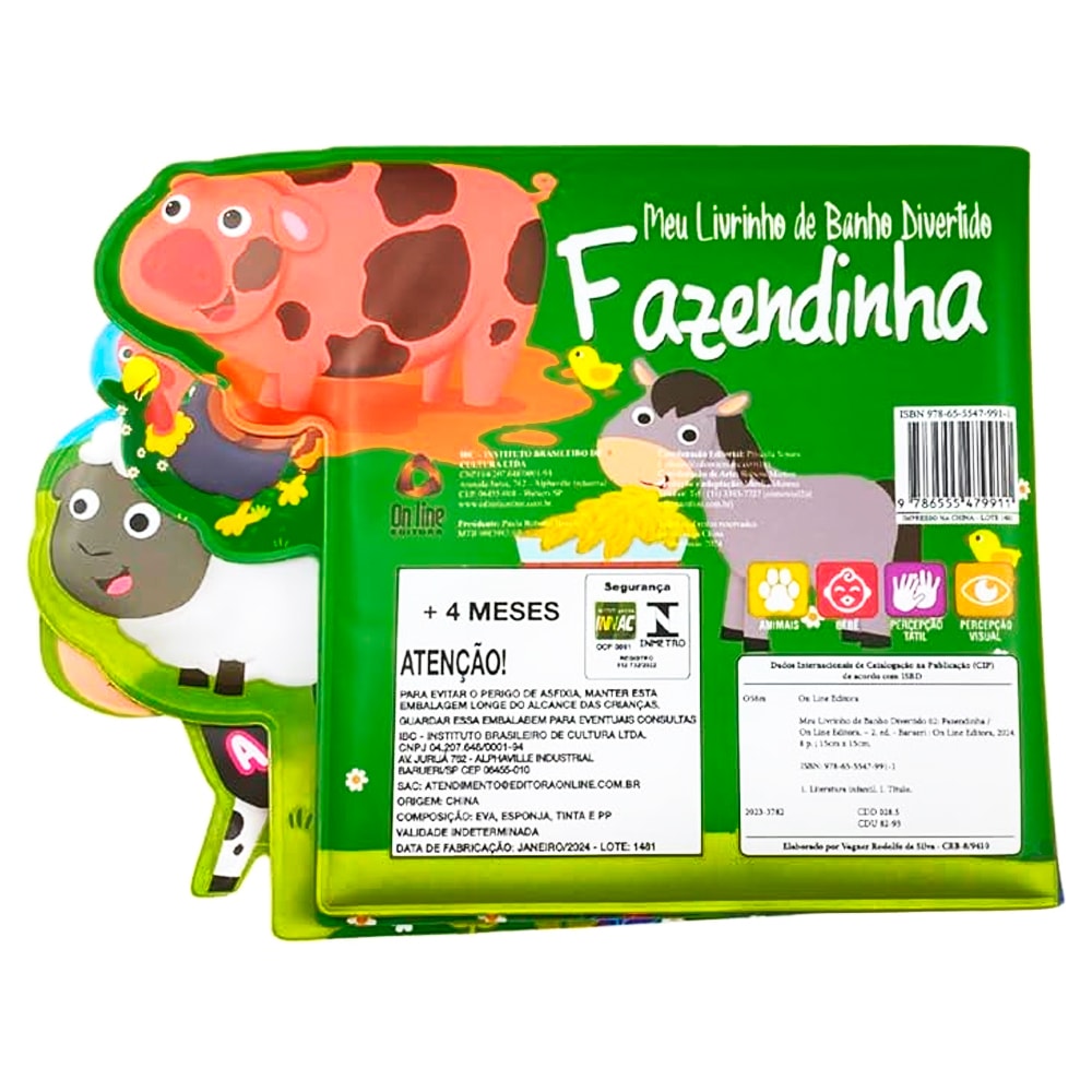 Meu Livrinho de Banho Divertido |  Fazendinha