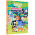 Livro infantil Bluey: Histórias em 5 Minutos, capa verde com personagens Bluey e Bingo. — Plenitude