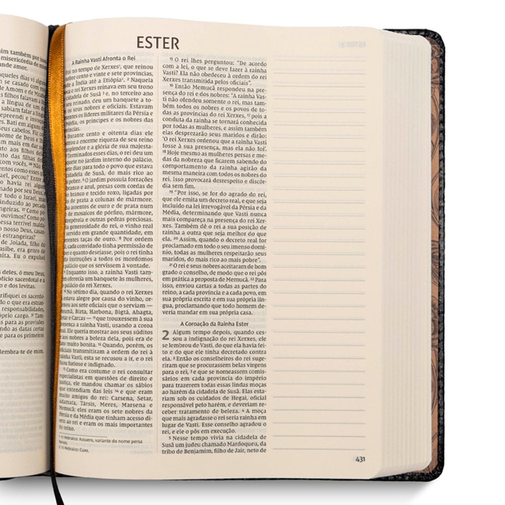 Bíblia Cruz Preta | NVI | Com Espaço Para Anotações