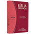 Bíblia Slim Large NVI, capa bicolor rosa e pink com detalhes em corrente dourada. — Plenitude
