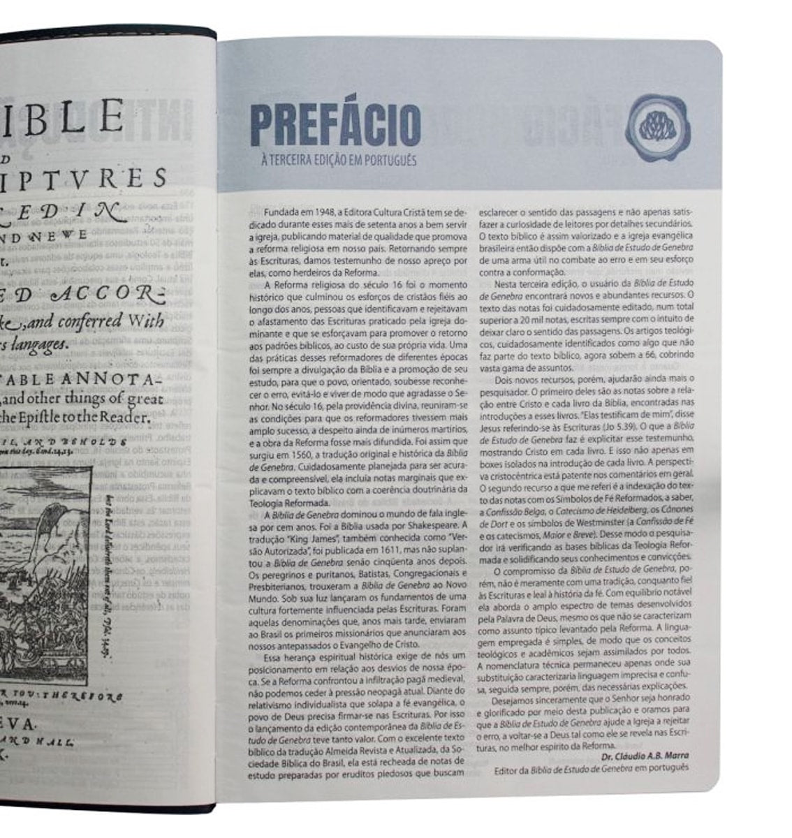 Bíblia de Estudo de Genebra | Letra Grande | Couro Legítimo