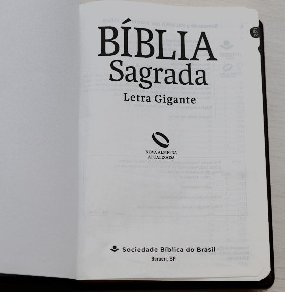 Bíblia Sagrada | NAA | Letra Gigante | Marrom Com Índice | Editora SBB