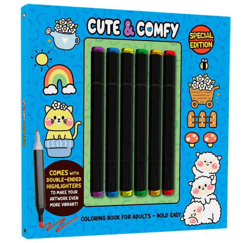 Cute & Comfy | Coloring Book for Adults 4 | Bold Easy | Edição Especial