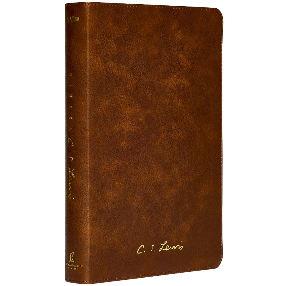 Bíblia C. S. Lewis | NVI | Couro-Soft Marrom | Leitura Perfeita