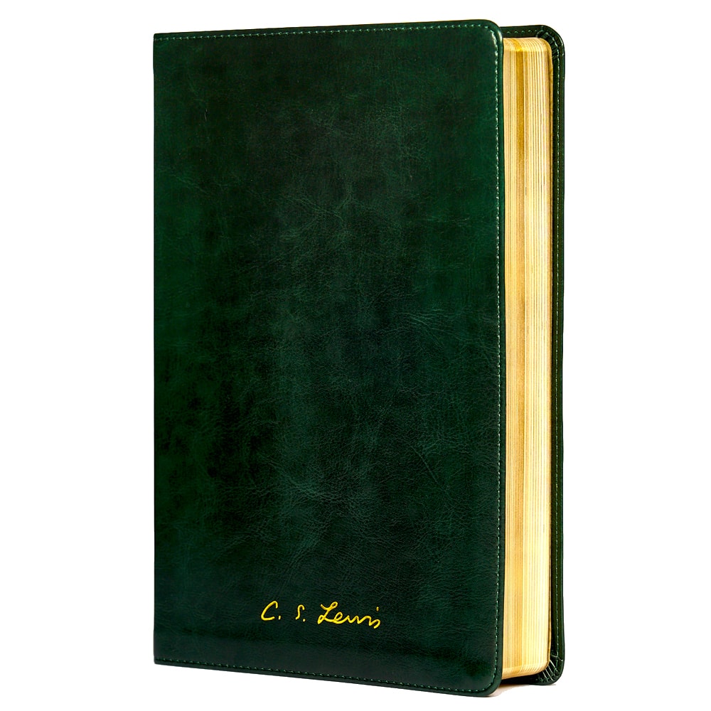 Bíblia C. S. Lewis | NAA | Couro-Soft Verde| Leitura Perfeita