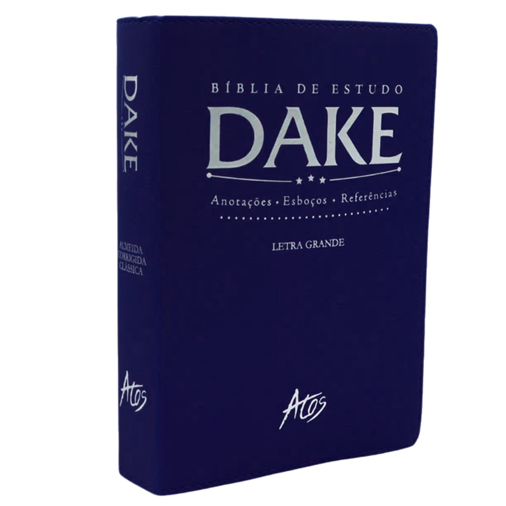 Bíblia de Estudo Dake |  Capa Luxo | ACC |  Letra Grande | Azul