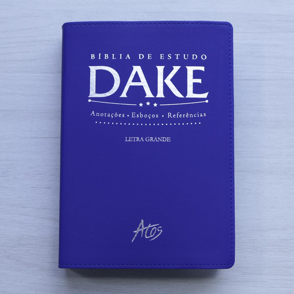 Bíblia de Estudo Dake |  Capa Luxo | ACC |  Letra Grande | Azul