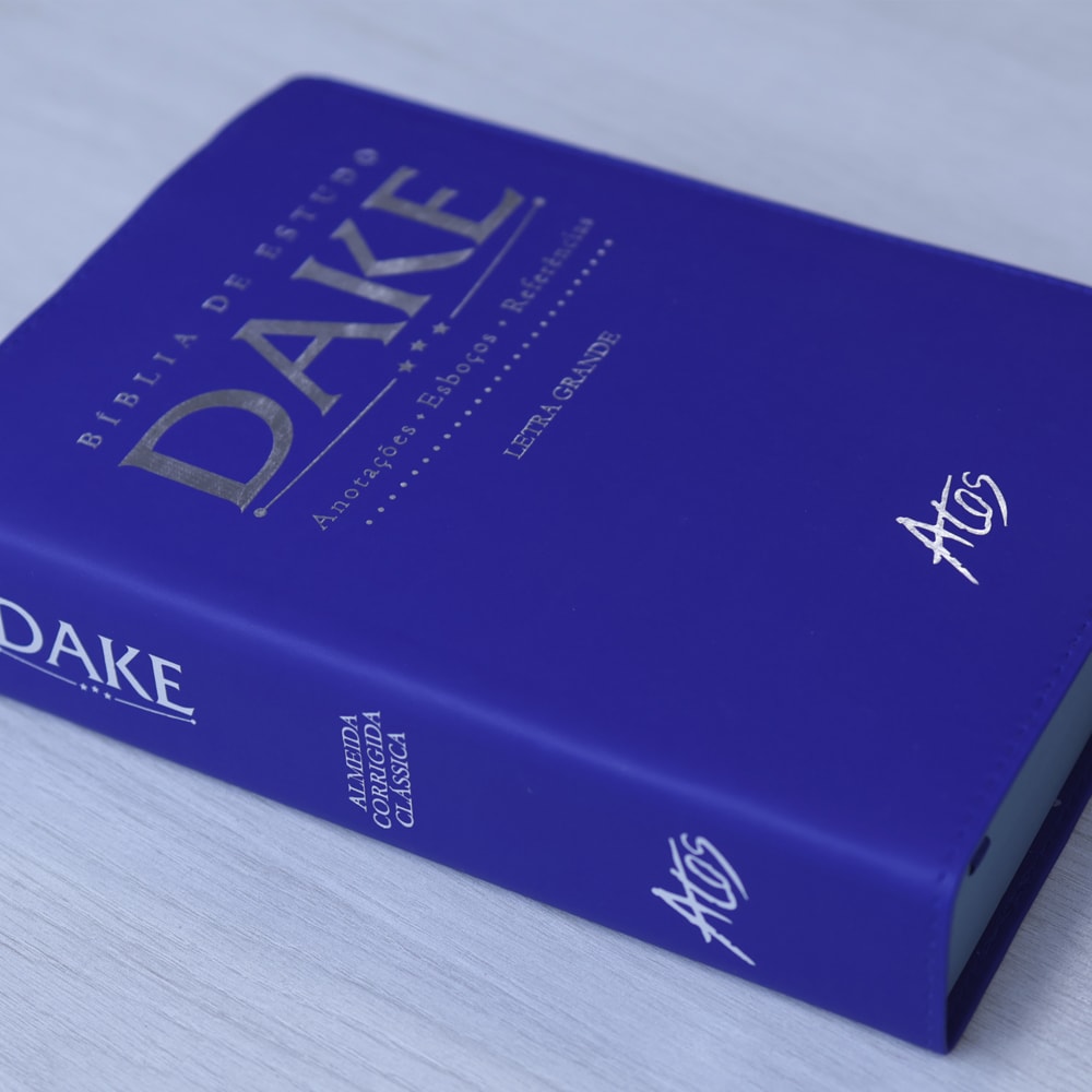 Bíblia de Estudo Dake |  Capa Luxo | ACC |  Letra Grande | Azul
