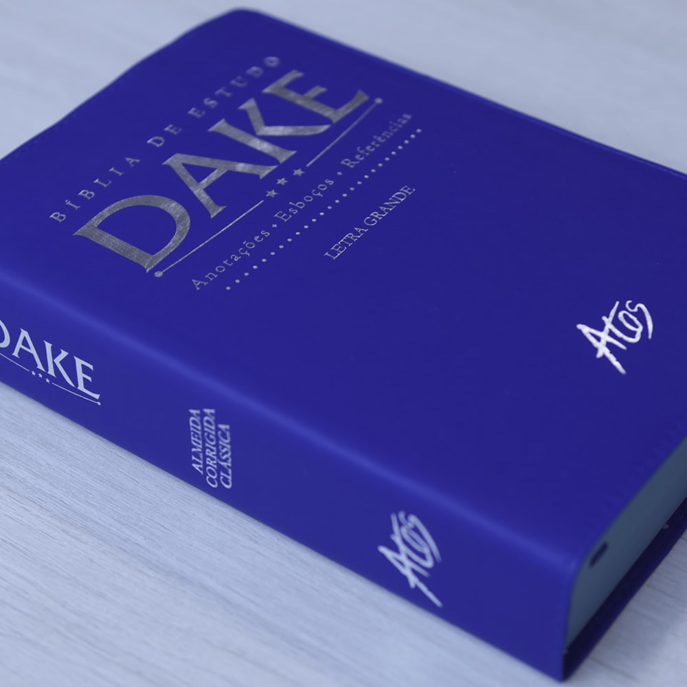 Bíblia de Estudo Dake |  Capa Luxo | ACC |  Letra Grande | Azul