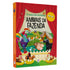 Livro Pop-Up O Teatro dos Bichinhos: Animais da Fazenda, capa com cortinas vermelhas e animais da fazenda. — Plenitude