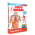 Kit Explore Corpo Humano, caixa branca e azul com ilustração do corpo humano e órgãos. — Plenitude