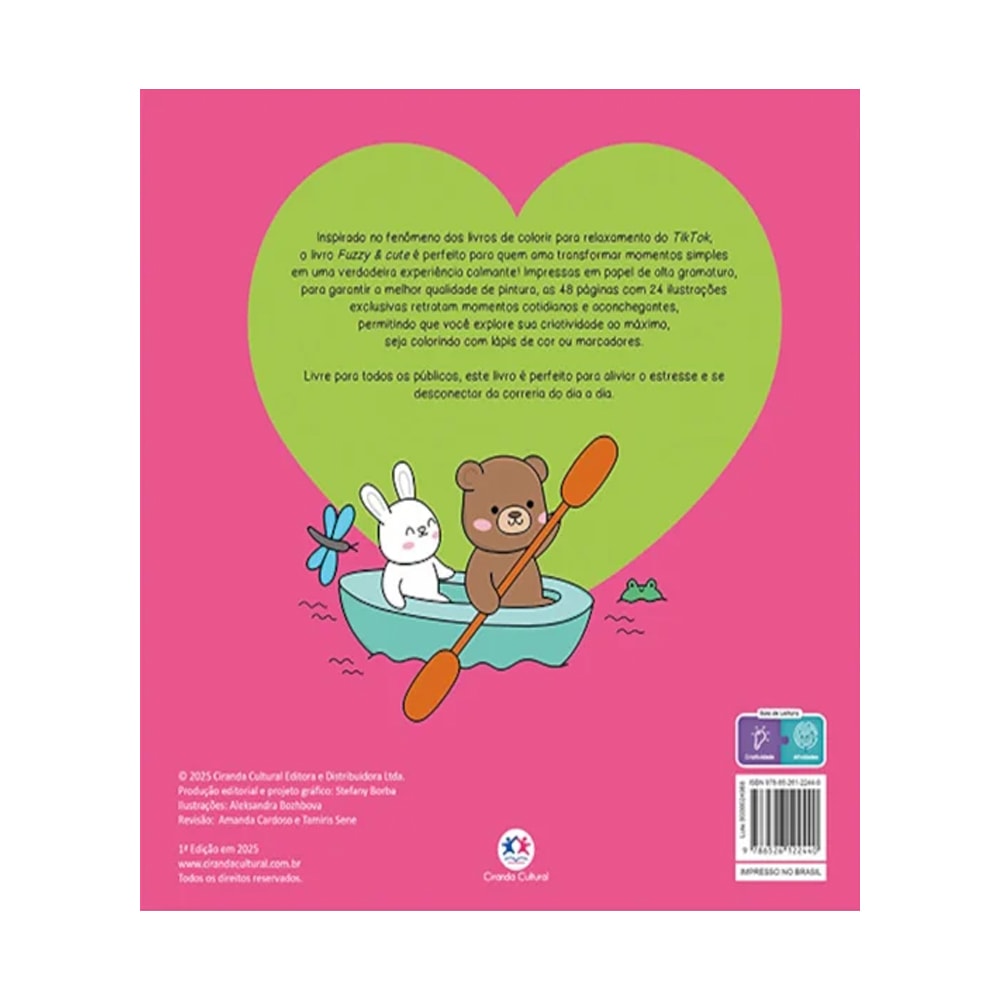 Fuzzy and Cute | Livro de Colorir