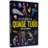 Livro "O Livro de Quase Tudo", capa azul escura com diversas ilustrações de objetos e seres. — Plenitude
