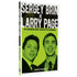 Livro de capa dura "Sergey Brin e Larry Page | Os Homens Que Criaram o Google" de Chris McNab, em verde limão com fotos dos autores. — Plenitude
