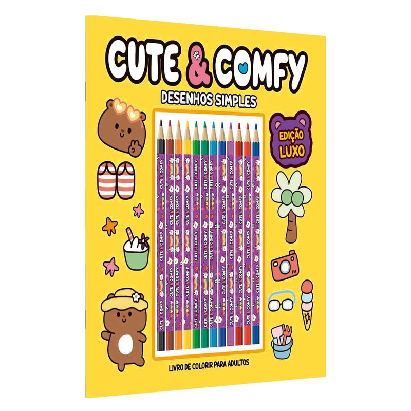 Cute & Comfy |  Desenho Simples  | Edição Luxo | 12 Lápis de Cor