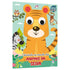 Livro de Colorir com Olhinhos Colorindo no Mundo dos Animais da Selva, capa com tigre e outros animais. — Plenitude