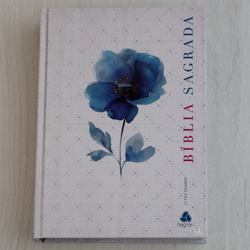 Bíblia Sagrada | ACF | Letra Grande | Capa Dura Flor Azul