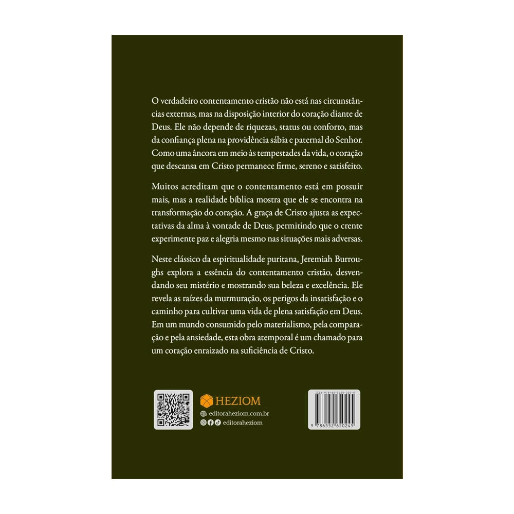 Tratado Sobre o Contetamento Cristão | Jeremiah Burroughs