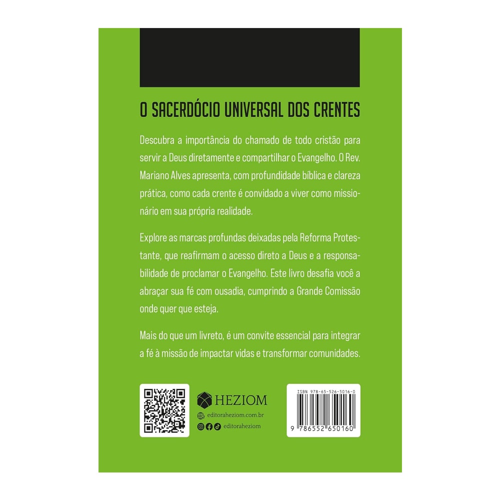 O Sacerdócio Universal dos Crentes | Mariano Alves