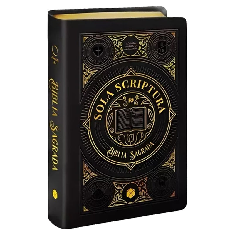 Bíblia Sagrada Sola Scriptura | ARA | Letra Grande | Capa Couro Soft Preta