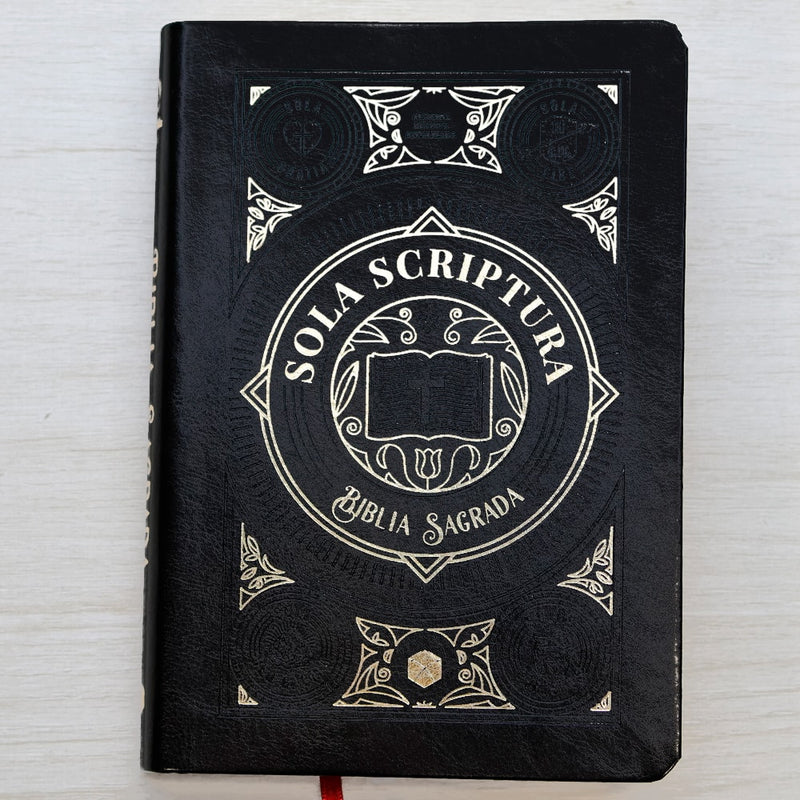 Bíblia Sagrada Sola Scriptura | ARA | Letra Grande | Capa Couro Soft Preta