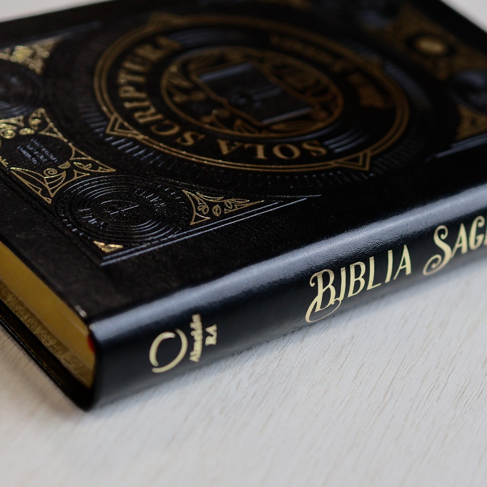 Bíblia Sagrada Sola Scriptura | ARA | Letra Grande | Capa Couro Soft Preta