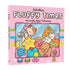 Livro Fluffy Times, capa rosa com ilustração de máquina de pegar bichos de pelúcia. — Plenitude
