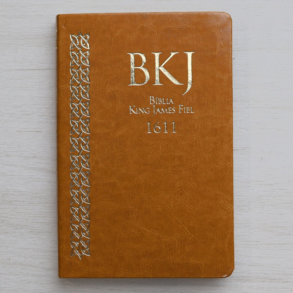 Bíblia King James Fiel 1611 | Ultrafina Slim | Capa  Castanha