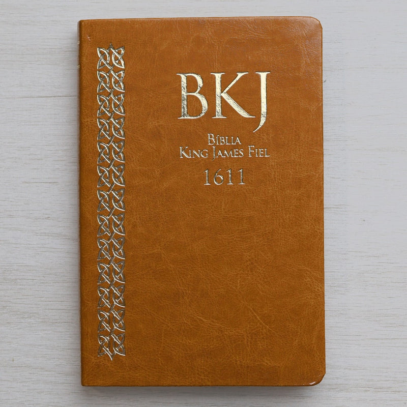 Bíblia King James Fiel 1611 | Ultrafina Slim | Capa  Castanha