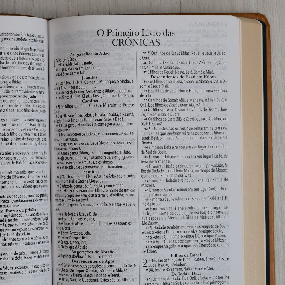 Bíblia King James Fiel 1611 | Ultrafina Slim | Capa  Castanha