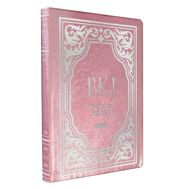 Bíblia King James Fiel 1611 | Extra Gigante | Capa Luxo Rosê