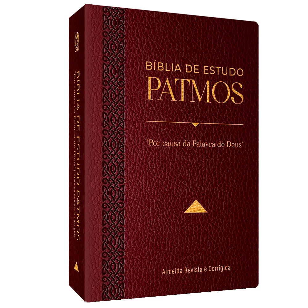 Bíblia de Estudo Patmos | ARC | Luxo Vinho