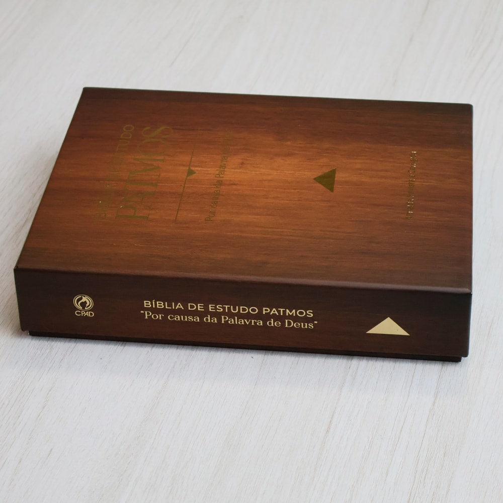 Bíblia de Estudo Patmos | ARC | Luxo Vinho