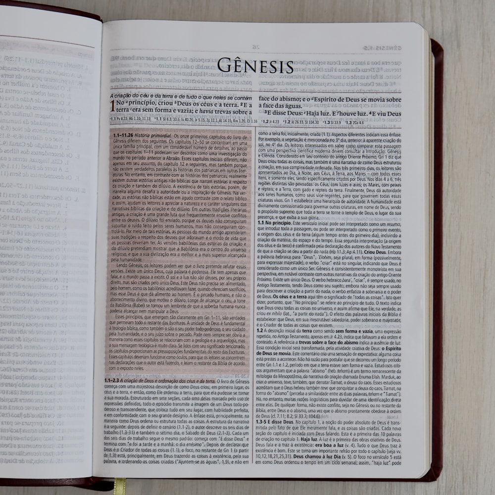 Bíblia de Estudo Patmos | ARC | Luxo Vinho