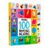 Livro Minhas 100 Primeiras Palavras com abas, capa colorida com imagens de objetos e animais. — Plenitude